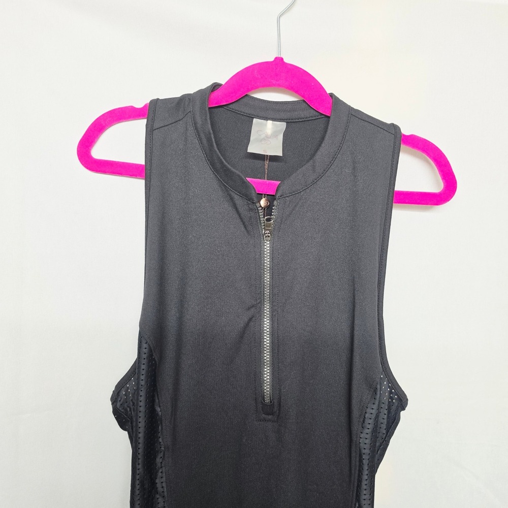 CALIA Perf Sleeveless Dress Womens Small Pure Black Golf Tennis Racerback NWT - Picture 3 of 14